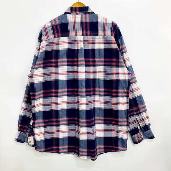 Wrangler Twenty X Men's Shirt Size XL Blue Red Plaid Button Down Casual Western - Picture 3 of 10